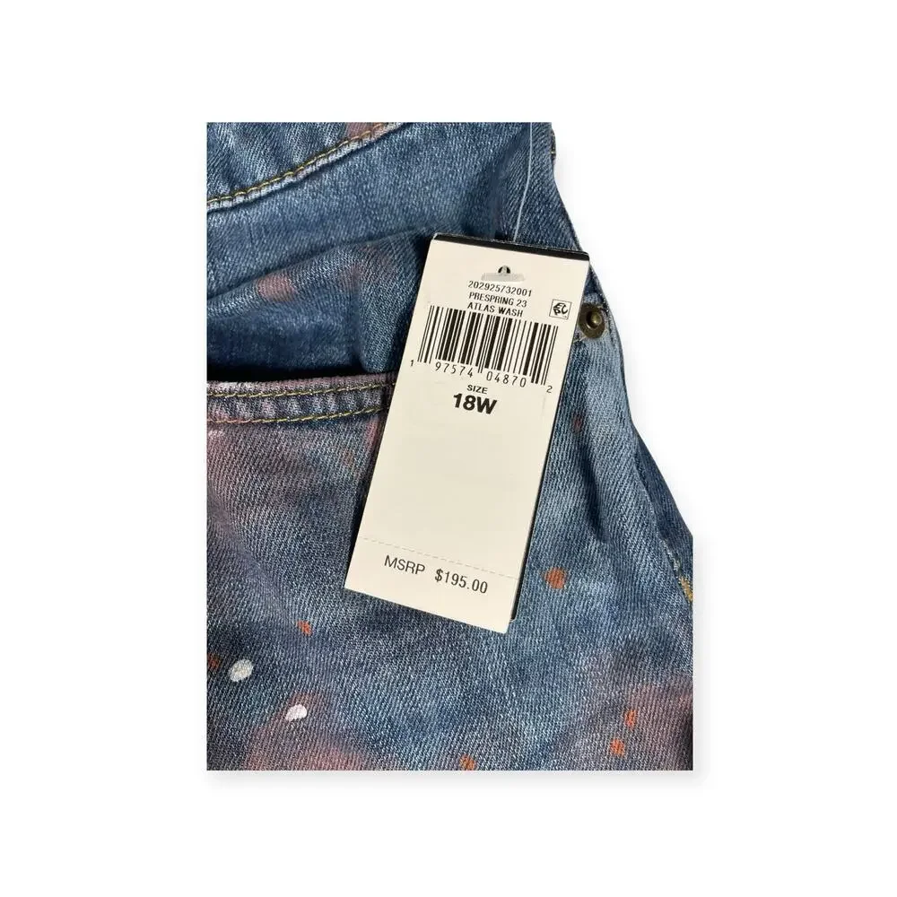 Lauren Ralph Lauren High-Rise Relaxed Crop Blue Denim Jeans Atlas Wash - Picture 5 of 8